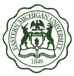 EASTERN MICHIGAN UNIVERSITY EQUITY EXEMPLAR EXCELLENCE 1849 logo