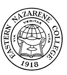 EASTERN NAZARENE COLLEGE 1918 VIA VERITAS VITA logo