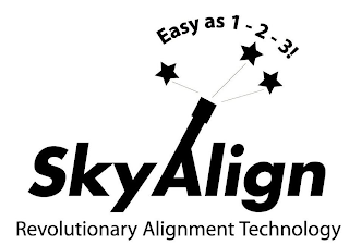 EASY AS 1-2-3! SKYALIGN REVOLUTIONARY ALIGNMENT TECHNOLOGY logo