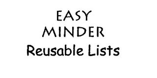 EASY MINDER REUSABLE LISTS logo