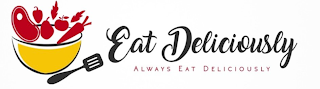 EAT DELICIOUSLY ALWAYS EAT DELICIOUSLY logo