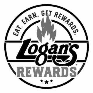 EAT. EARN. GET REWARDS. LOGAN'S REWARDS logo