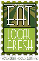 EAT LOCAL FRESH LOCALLY GROWN · LOCALLYSUSTAINABLE logo