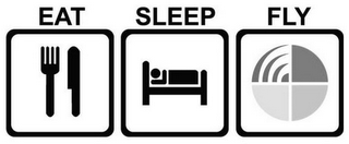 EAT SLEEP FLY logo