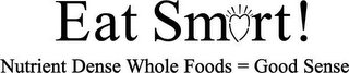 EAT SMART! NUTRIENT DENSE WHOLE FOODS = GOOD SENSE logo