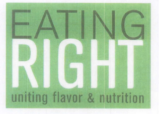 EATING RIGHT UNITING FLAVOR & NUTRITION logo