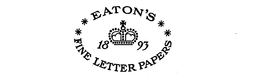 EATON'S FINE LETTER PAPERS 1893 logo