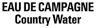 EAU DE CAMPAGNE COUNTRY WATER COUNTRY WATER logo