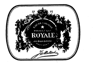 EAU DE COLOGNE PRINCESSE ROYALE JC BOLDOOT AMSTERDAM 1715 logo