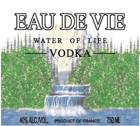 EAU DE VIE WATER OF LIFE VODKA logo