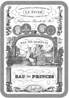 EAU DES PRINCES CONFECTIONNÉ & PERFECTIONNÉ PAR L.T. PIVER MAISON FONDÉE À PARIS EN 1774, PARFUMEUR BREVETé DU ROI EAU DE PARFUM logo