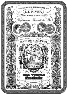 EAU TRIPLE ETHEREE CONFECTIONNÉ & PERFECTIONNÉ PAR L.T. PIVER MAISON FONDÉE À PARIS EN 1774 , PARFUMEUR BREVETé DU ROI EAU DE PARFUM logo