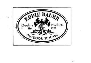 EB EDDIE BAUER QUALITY PRODUCTS EST. 1920 OUTDOOR SUMMER logo