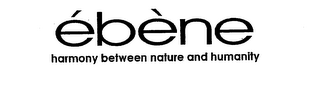 EBENE HARMONY BETWEEN NATURE AND HUMANITY logo