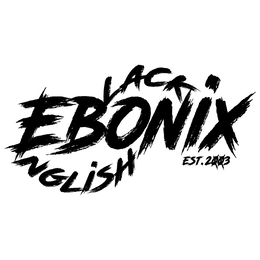 EBONIX BLACK ENGLISH EST.2003 logo