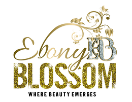 EBONY BLOSSOM EB WHERE BEAUTY EMERGES logo