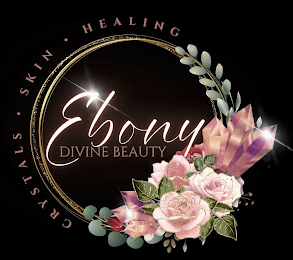 EBONY DIVINE BEAUTY CRYSTALS · SKIN · HEALING logo