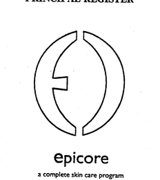 EC EPICORE A COMPLETE SKIN CARE PROGRAM logo