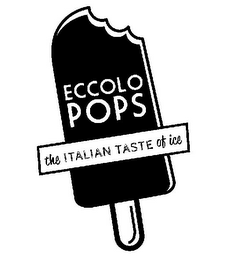 ECCOLO POPS THE ITALIAN TASTE OF ICE logo