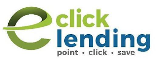 ECLICK LENDING POINT · CLICK · SAVE logo