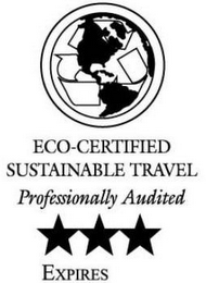 ECO-CERTIFIED SUSTAINABLE TRAVEL PROFESSIONALLY AUDITED EXPIRES logo