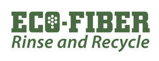 ECO-FIBER RINSE AND RECYCLE logo