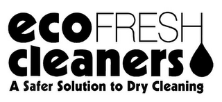 ECO FRESH CLEANERS A SAFER SOLUTION TO DRY CLEANING logo