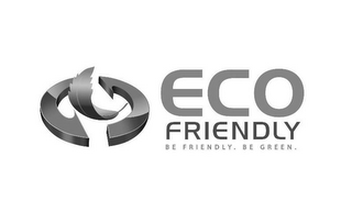 ECO FRIENDLY BE FRIENDLY. BE GREEN. logo