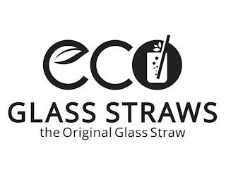 ECO GLASS STRAWS THE ORIGINAL GLASS STRAW logo