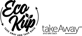 ECO KUP TAKE AWAY AND TAKE BACK TAKEAWAY AND TAKE BACK logo