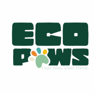 ECO PAWS CLEAN PAWS, GREEN PLANET. logo