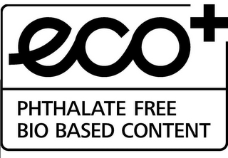 ECO+ PHTHALATE FREE BIO BASED CONTENT logo