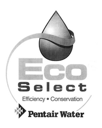 ECO SELECT EFFICIENCY · CONSERVATION PENTAIR WATER logo