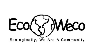 ECO WECO ECOLOGICALLY, WE ARE A COMMUNITY logo