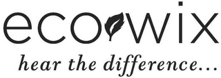 ECO WIX HEAR THE DIFFERENCE... logo