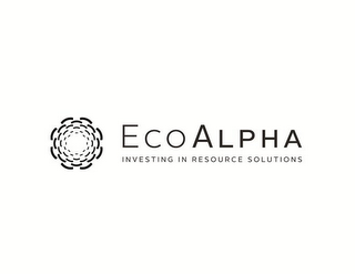 ECOALPHA INVESTING IN RESOURCE SOLUTIONS logo