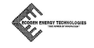 ECOGEN ENERGY TECHNOLOGIES "THE POWER OF INNOVATION" logo