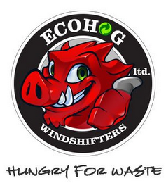 ECOHOG LTD. WINDSHIFTERS HUNGRY FOR WASTE logo