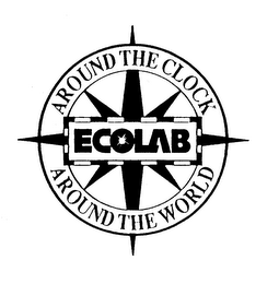 ECOLAB AROUND THE CLOCK AROUND THE WORLD logo