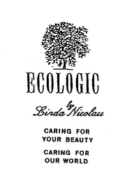 ECOLOGIC BY LINDA NICOLAU CARING FOR YOUR BEAUTY CARING FOR OUR WORLD logo