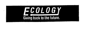 ECOLOGY GIVING BACK TO THE FUTURE. logo