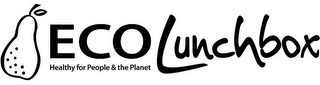 ECOLUNCHBOX HEALTHY FOR PEOPLE & THE PLANET logo
