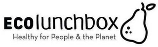 ECOLUNCHBOX HEALTHY FOR PEOPLE & THE PLANET logo