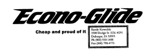ECONO-GLIDE CHEAP AND PROUD OF IT logo