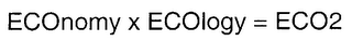 ECONOMY X ECOLOGY = ECO2 logo