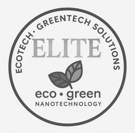 ECOTECH. GREENTECH SOLUTIONS ELITE ECO · GREEN NANOTECHNOLOGY logo