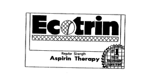 ECOTRIN REGULAR STRENGTH ASPIRIN THERAPY #1 DOCTOR RECOMMENDED ASPIRIN BRAND logo