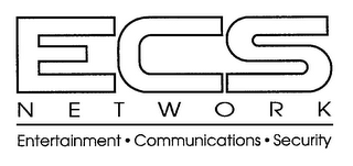 ECS NETWORK ENTERTAINMENT · COMMUNICATIONS · SECURITY logo