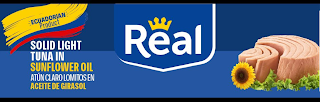 ECUADORIAN PRODUCT REAL SOLID LIGHT TUNA IN SUNFLOWER OIL ATÚN CLARO LOMITOS EN ACEITE DE GIRASOL logo