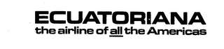 ECUATORIANA THE AIRLINE OF ALL THE AMERICAS logo